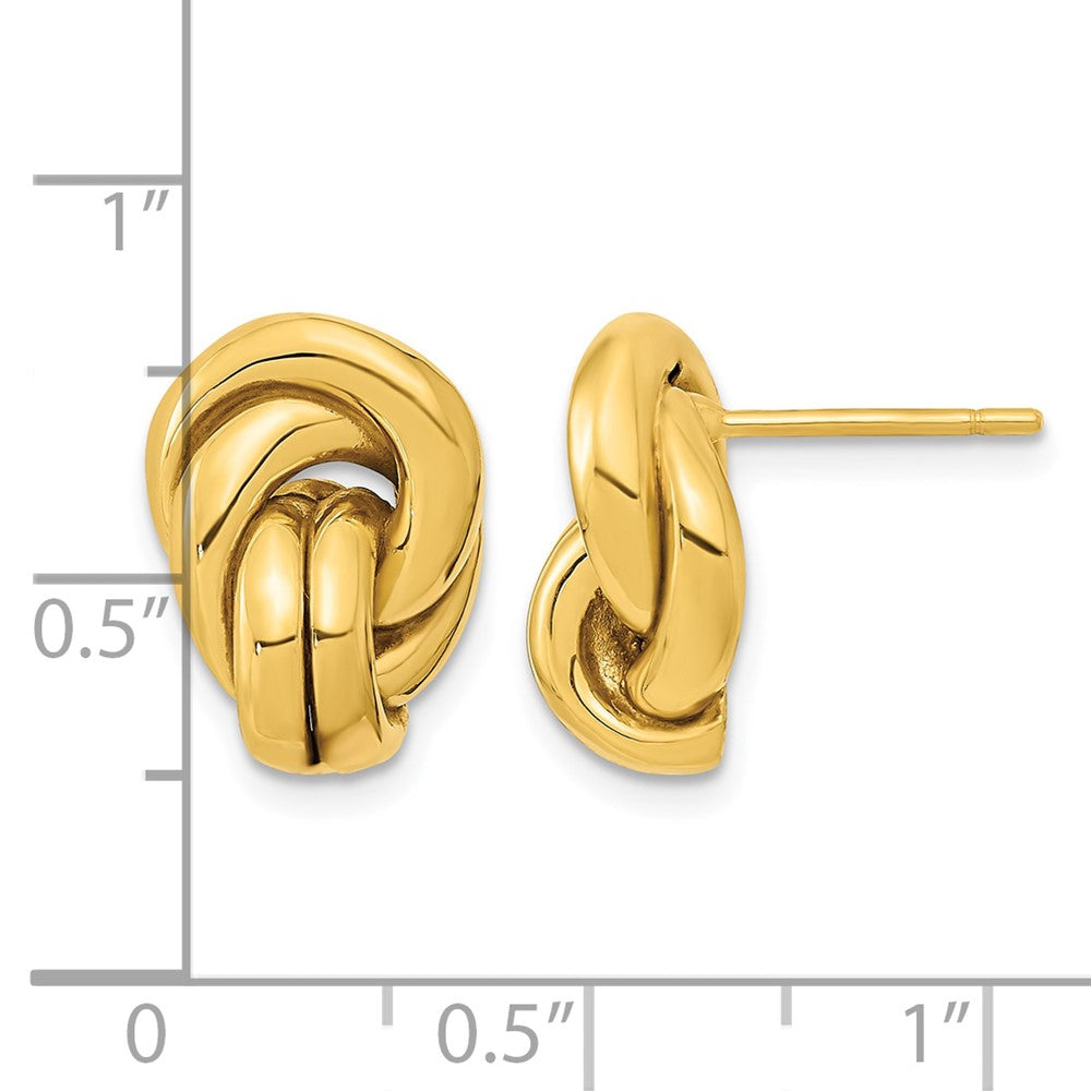 Polished Love Knot Hollow Post Earrings - WBC