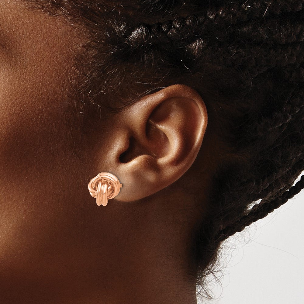 Polished Love Knot Post Earrings - WBC