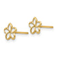 Cut-out Plumeria Post Earrings - WBC