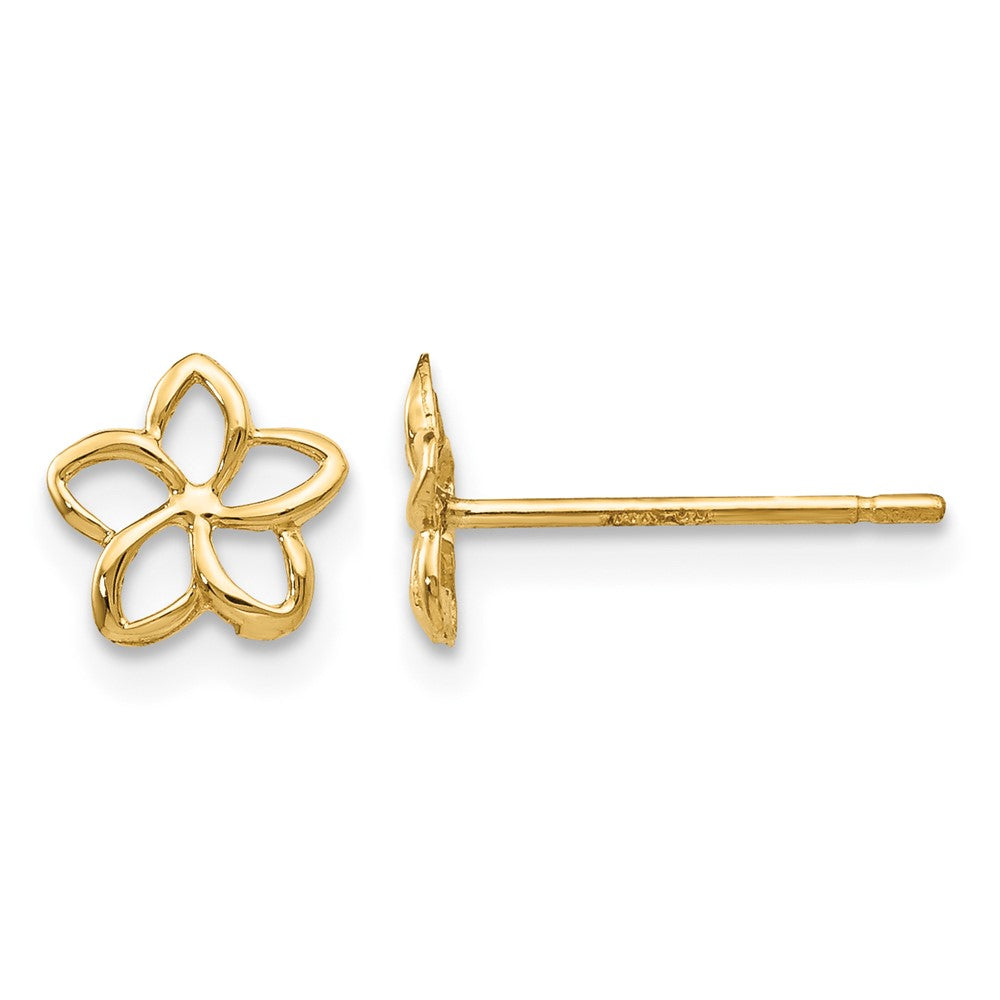 Cut-out Plumeria Post Earrings - WBC
