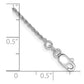 Diamond-cut Machine Made Rope with Lobster Clasp Chain Anklet - WBC