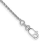 Diamond-cut Machine Made Rope with Lobster Clasp Chain Anklet - WBC