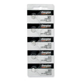 Pkg/(5) Type 321 Energizer Watch Batteries Tear Strip