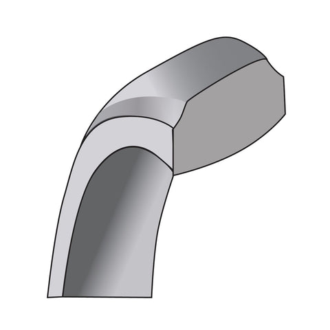 10k White Gold 3mm Beveled Edge Comfort Fit Wedding Band - WBC