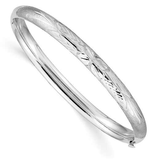 3/16 Florentine Hinged Baby Bangle - WBC