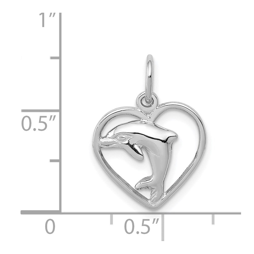 Dolphin in Heart Charm - WBC