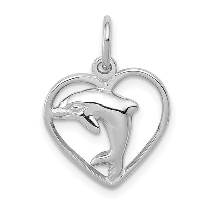 Dolphin in Heart Charm - WBC