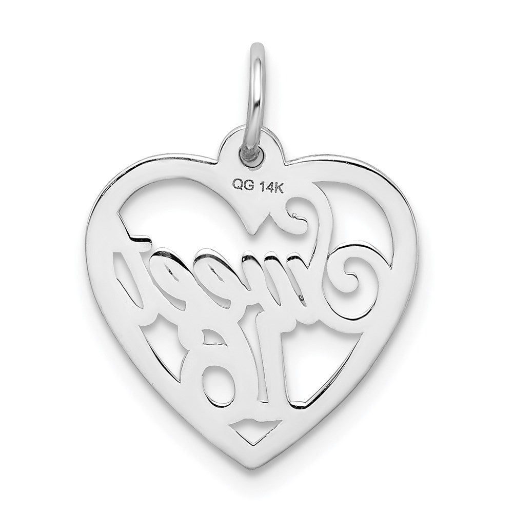 SWEET 16 in Heart Charm - WBC