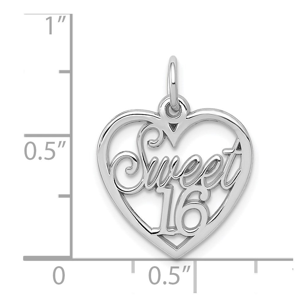 SWEET 16 in Heart Charm - WBC