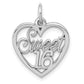 SWEET 16 in Heart Charm - WBC