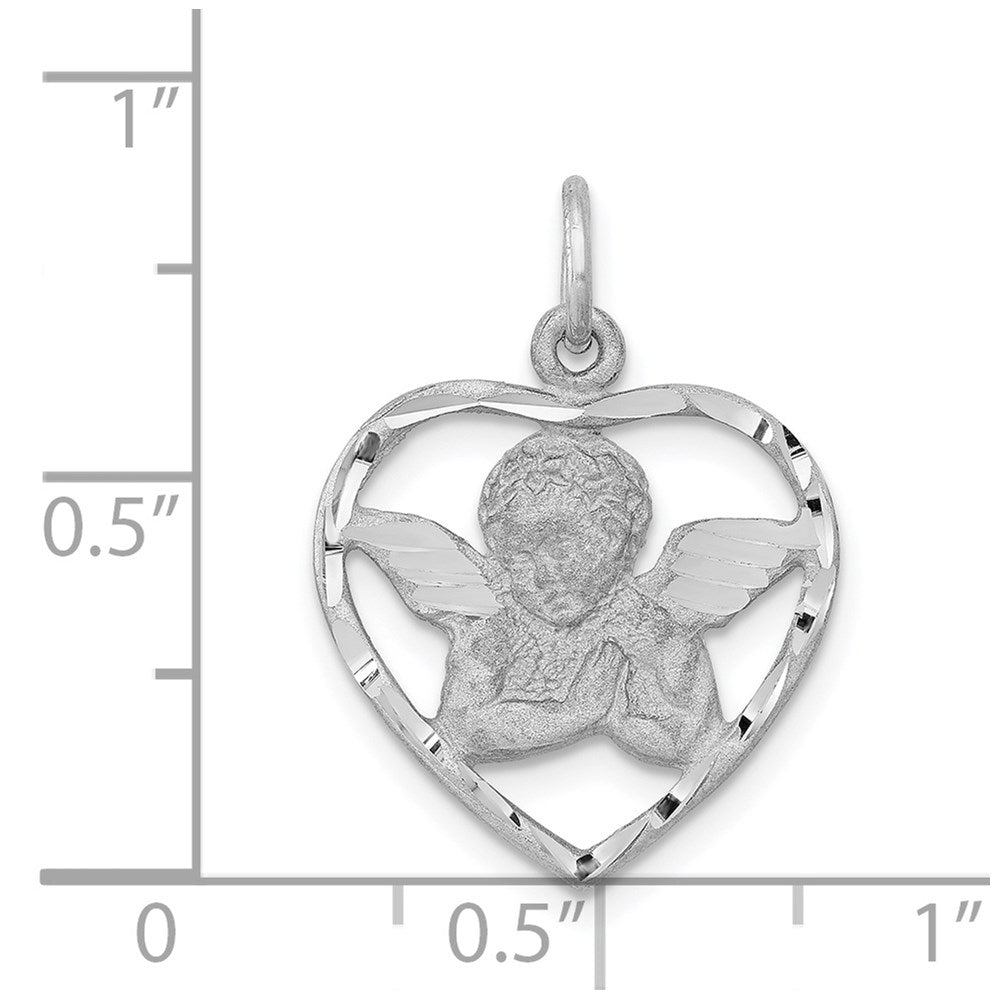 Cut-out Angel in Heart Charm - WBC