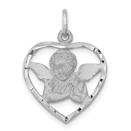 Cut-out Angel in Heart Charm - WBC