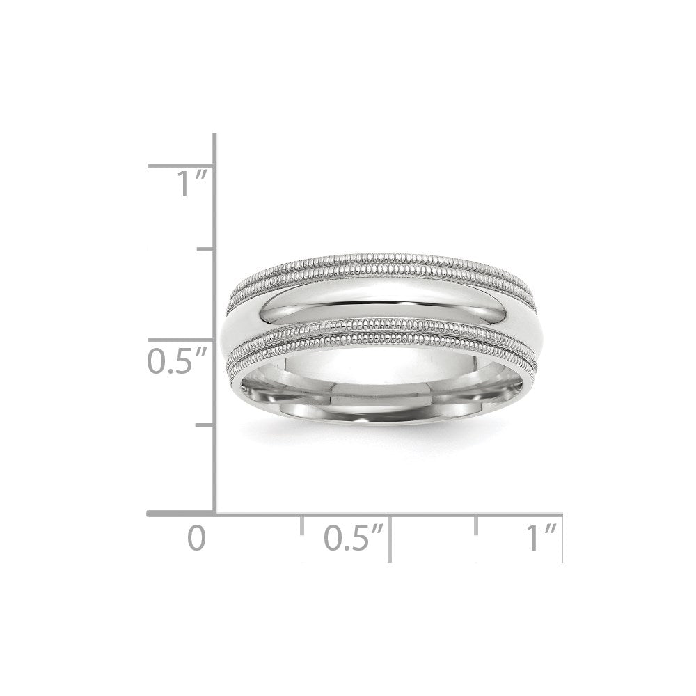 Double Milgrain Comfort Fit Wedding Band - WBC