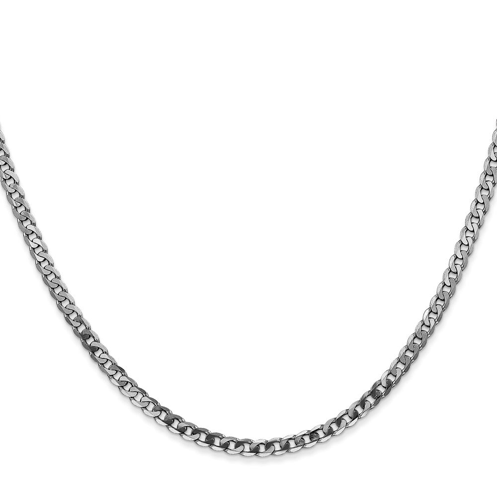 Flat Beveled Curb with Lobster Clasp Chain - WBC
