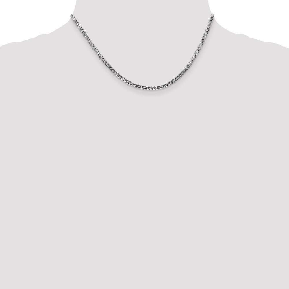 Flat Beveled Curb with Lobster Clasp Chain - WBC
