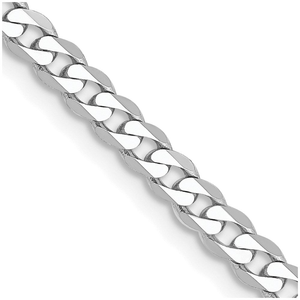 Flat Beveled Curb with Lobster Clasp Chain - WBC