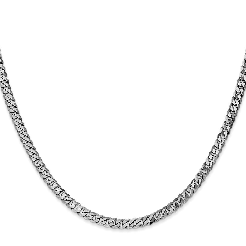 Flat Beveled Curb with Lobster Clasp Chain - WBC
