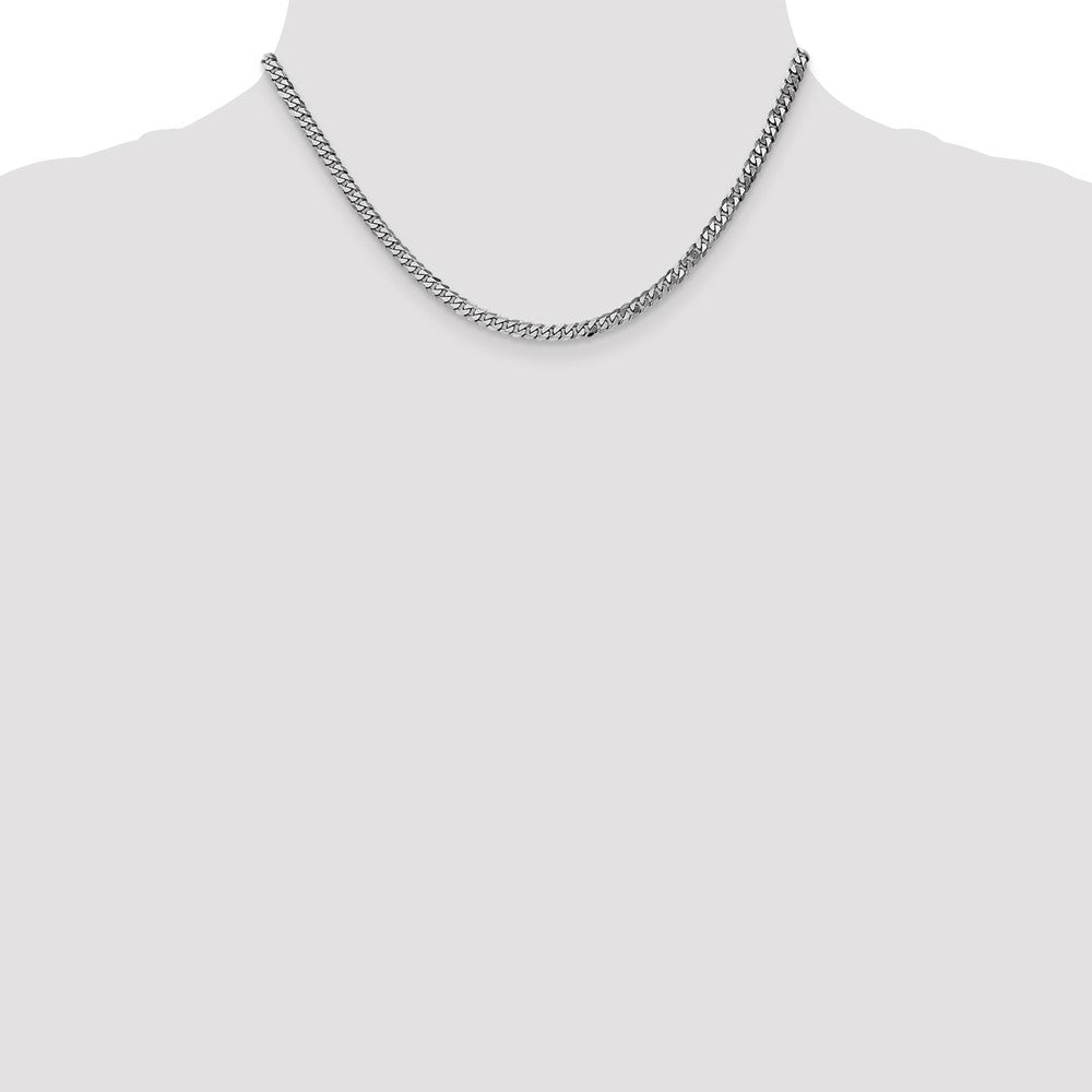 Flat Beveled Curb with Lobster Clasp Chain - WBC