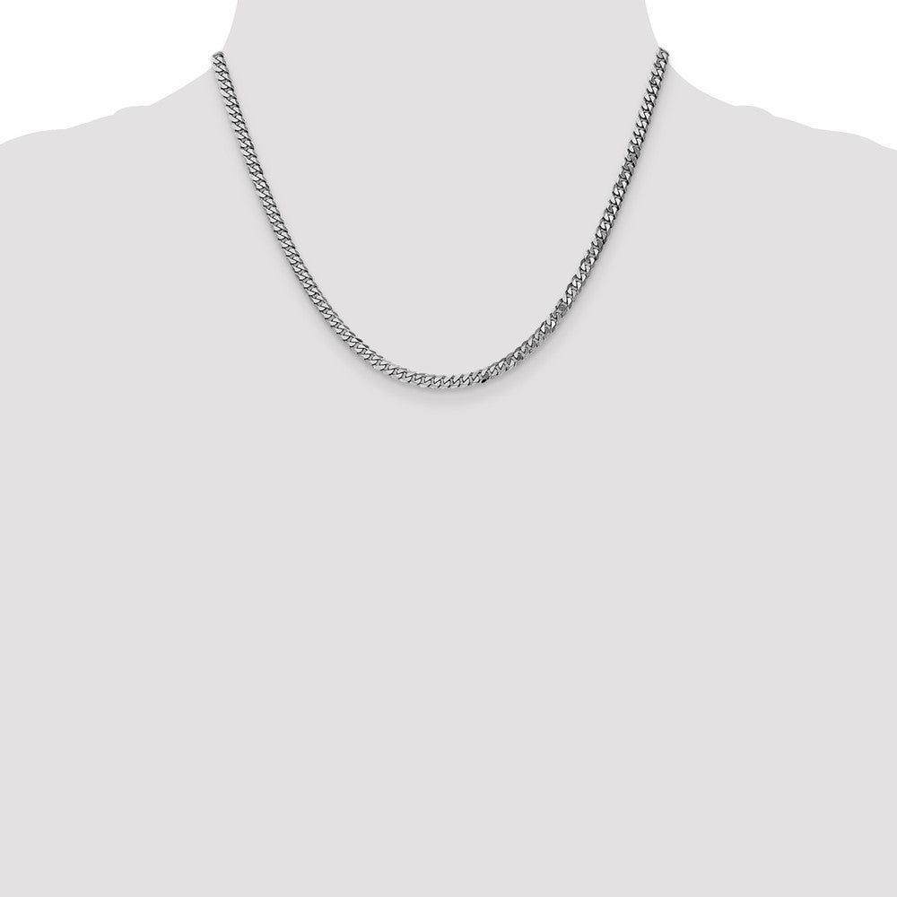 Flat Beveled Curb with Lobster Clasp Chain - WBC