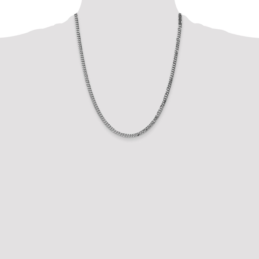 Flat Beveled Curb with Lobster Clasp Chain - WBC