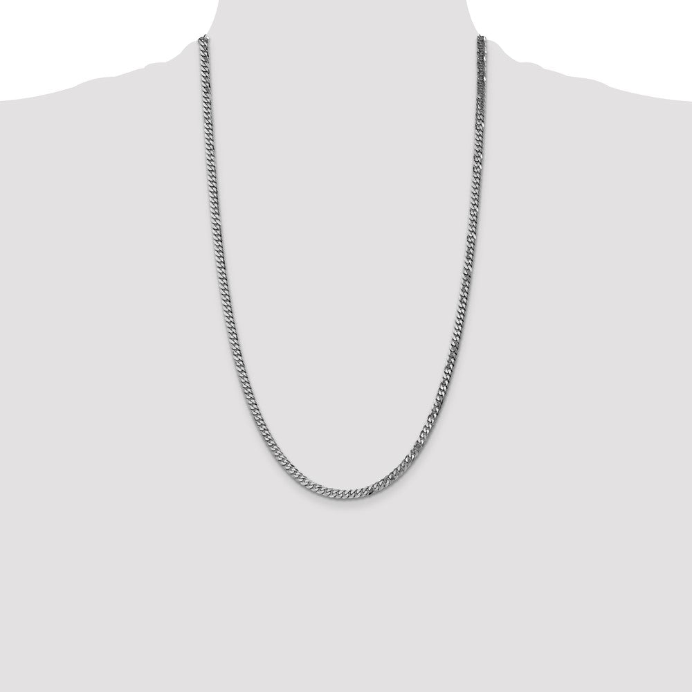 Flat Beveled Curb with Lobster Clasp Chain - WBC