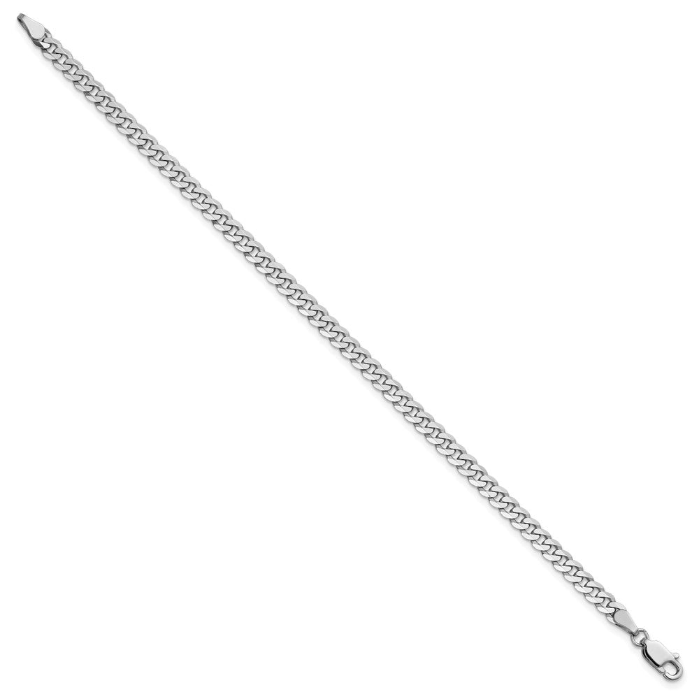 Flat Beveled Curb with Lobster Clasp Bracelet - WBC