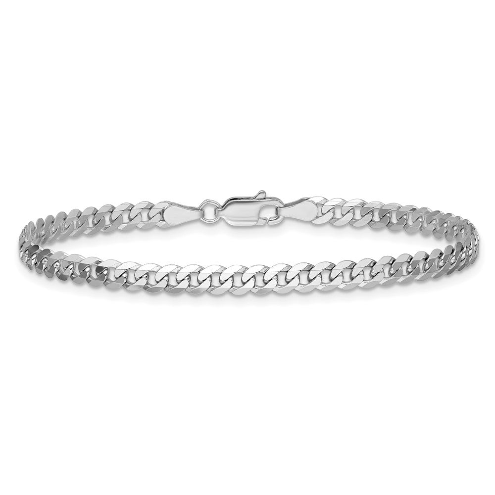 Flat Beveled Curb with Lobster Clasp Bracelet - WBC