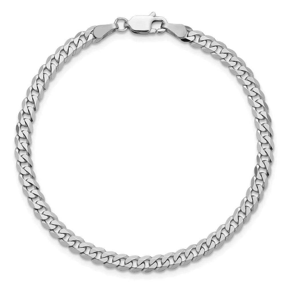 Flat Beveled Curb with Lobster Clasp Bracelet - WBC