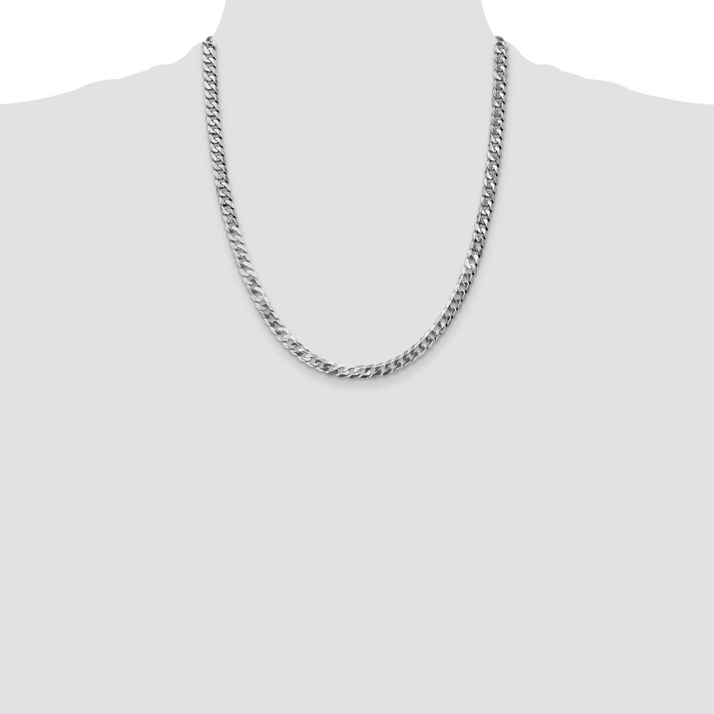 Flat Beveled Curb with Lobster Clasp Chain - WBC
