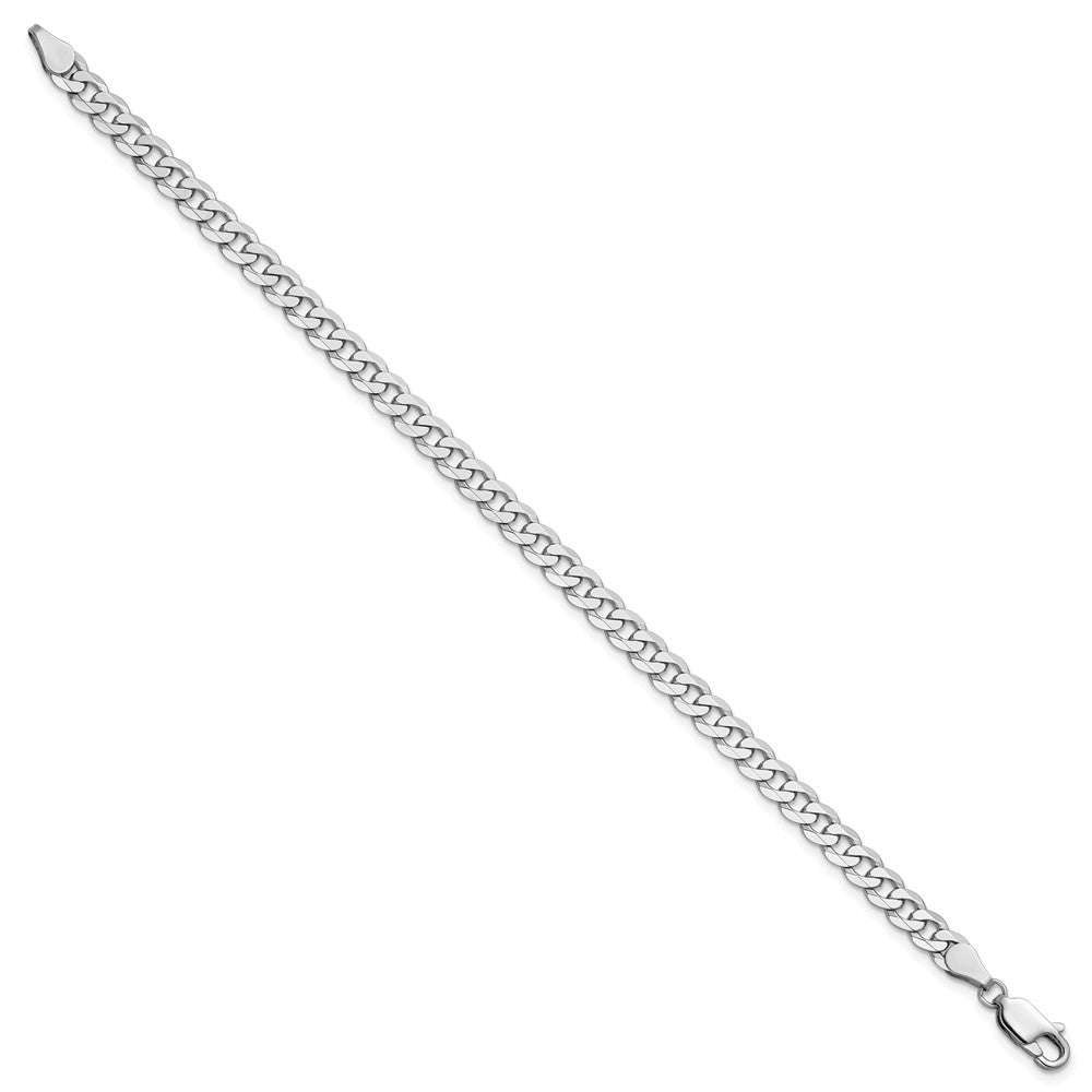 Flat Beveled Curb with Lobster Clasp Bracelet - WBC