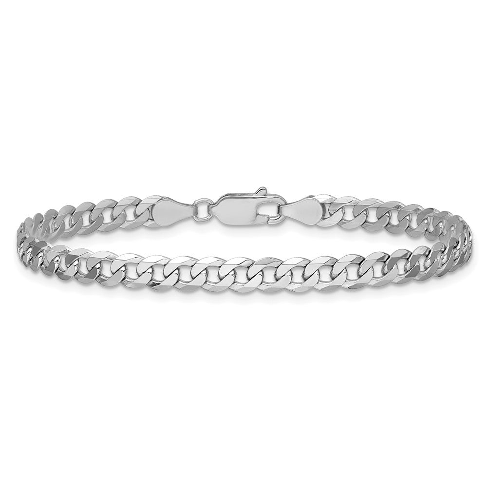 Flat Beveled Curb with Lobster Clasp Bracelet - WBC