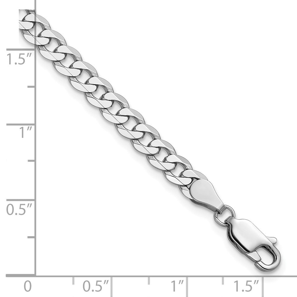 Flat Beveled Curb with Lobster Clasp Bracelet - WBC
