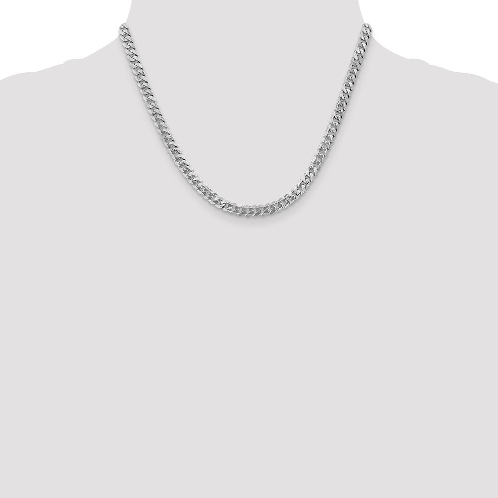 Flat Beveled Curb with Lobster Clasp Chain - WBC