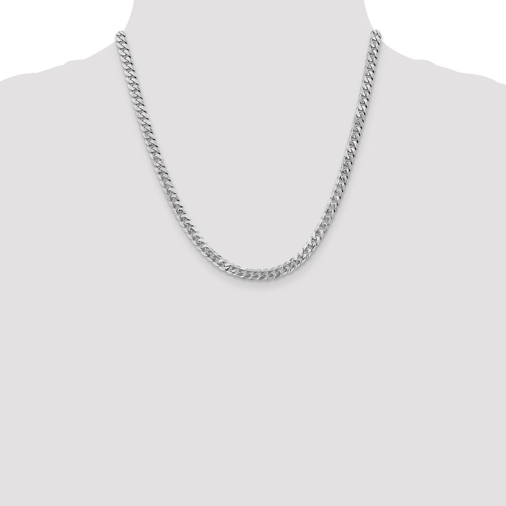 Flat Beveled Curb with Lobster Clasp Chain - WBC