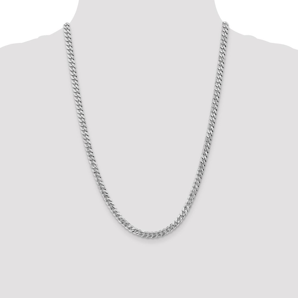 Flat Beveled Curb with Lobster Clasp Chain - WBC