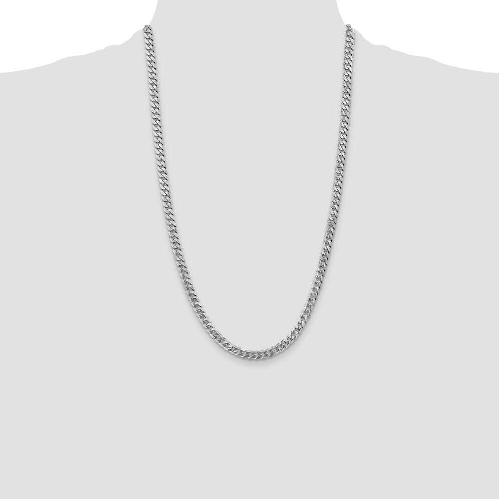 Flat Beveled Curb with Lobster Clasp Chain - WBC