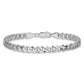 Flat Beveled Curb with Lobster Clasp Bracelet - WBC