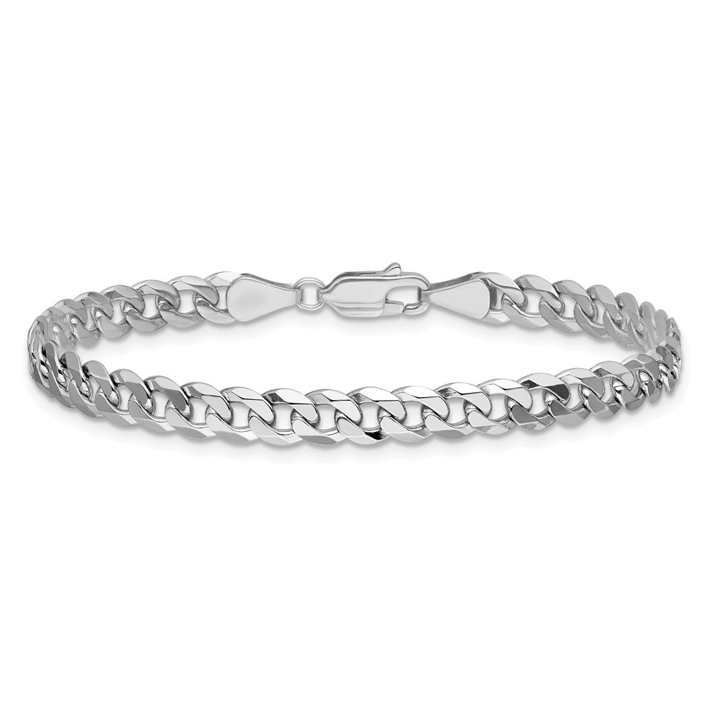 Flat Beveled Curb with Lobster Clasp Bracelet - WBC