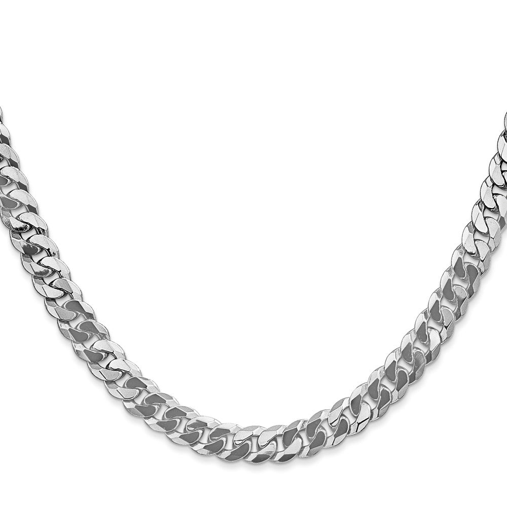 Flat Beveled Curb with Lobster Clasp Chain - WBC
