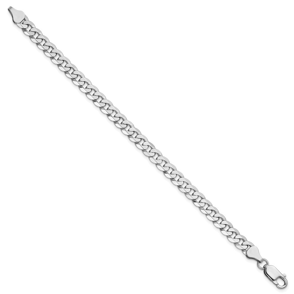 Flat Beveled Curb with Lobster Clasp Bracelet - WBC