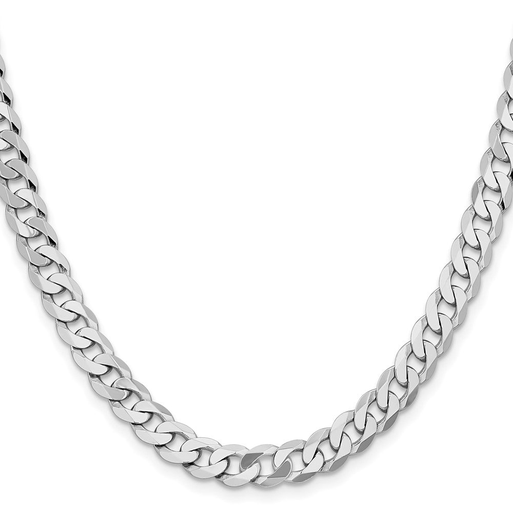 Flat Beveled Curb with Lobster Clasp Chain - WBC