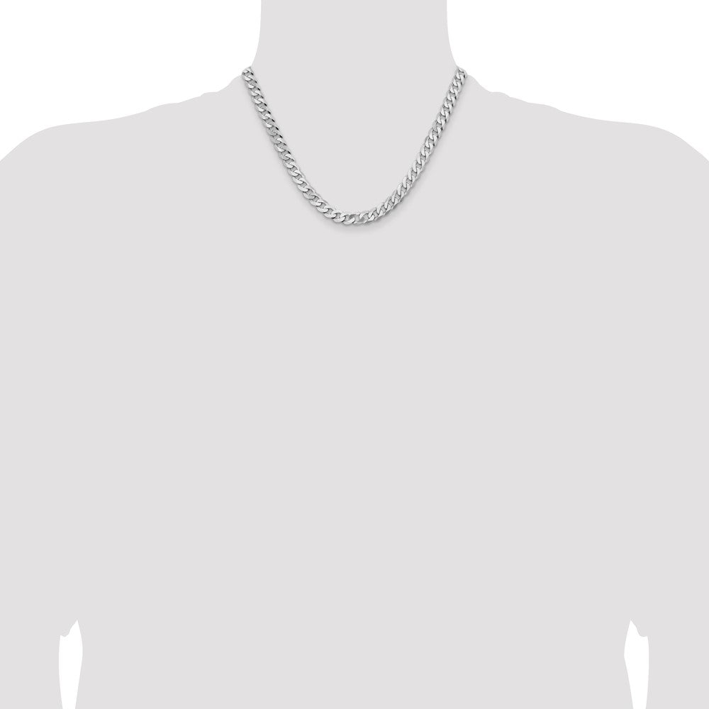 Flat Beveled Curb with Lobster Clasp Chain - WBC