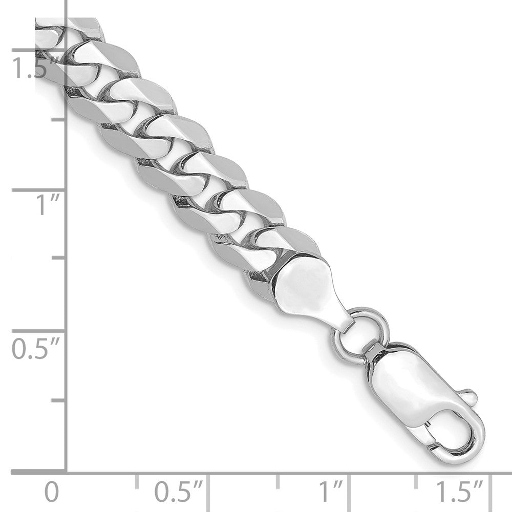 Flat Beveled Curb with Lobster Clasp Bracelet - WBC