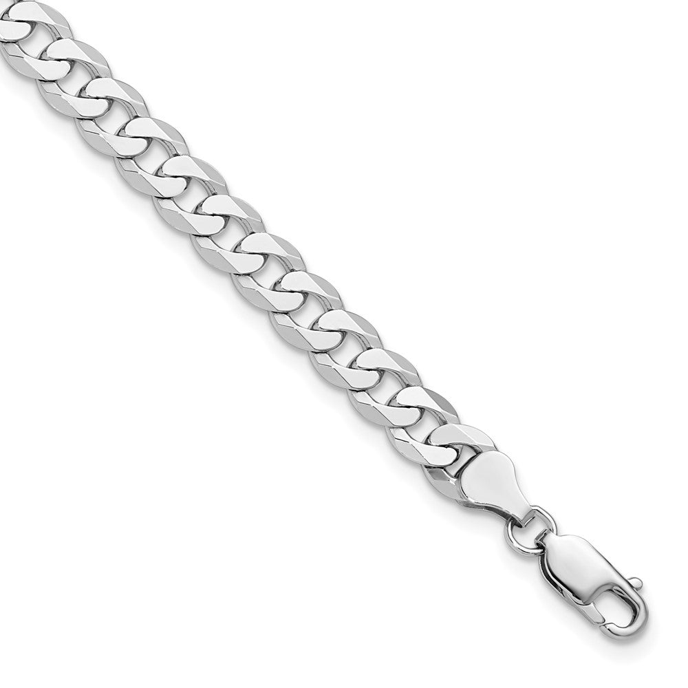 Flat Beveled Curb with Lobster Clasp Chain - WBC
