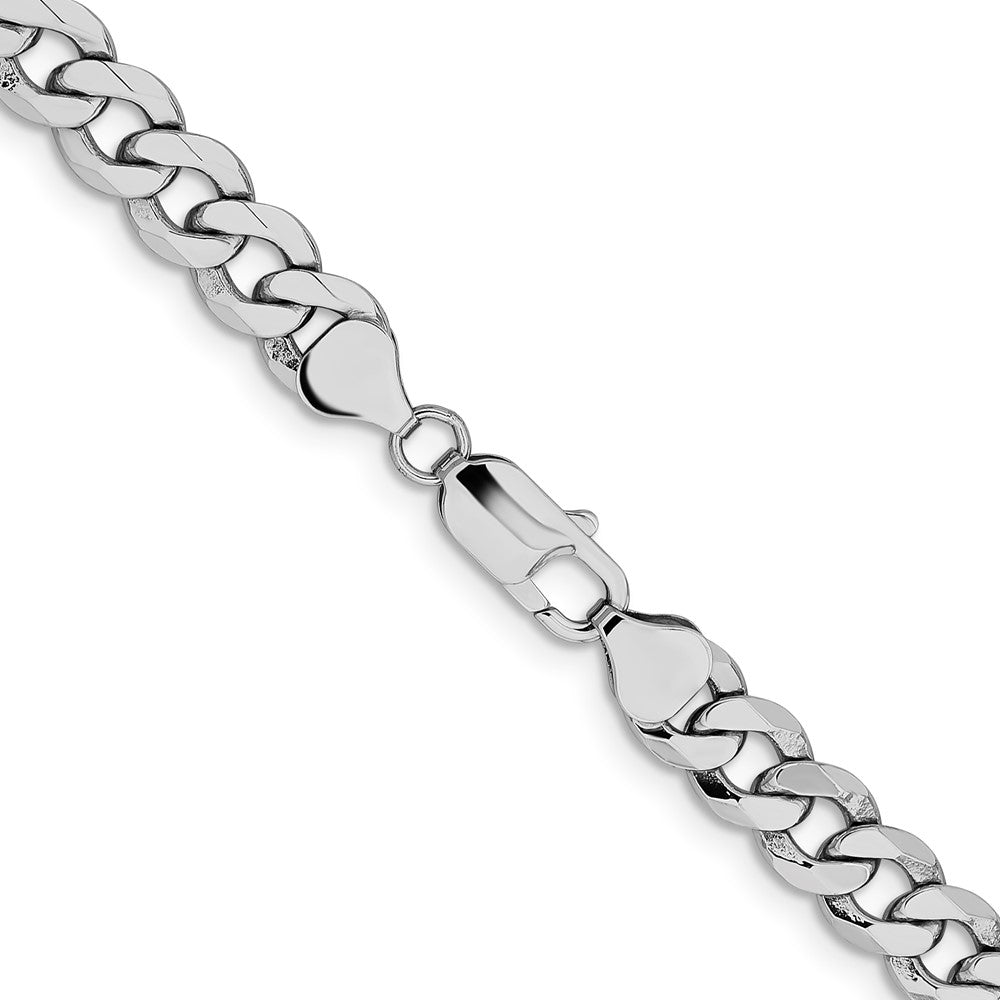 Flat Beveled Curb with Lobster Clasp Chain - WBC