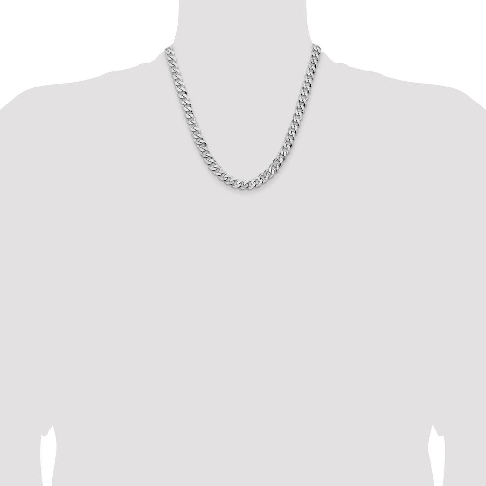 Flat Beveled Curb with Lobster Clasp Chain - WBC