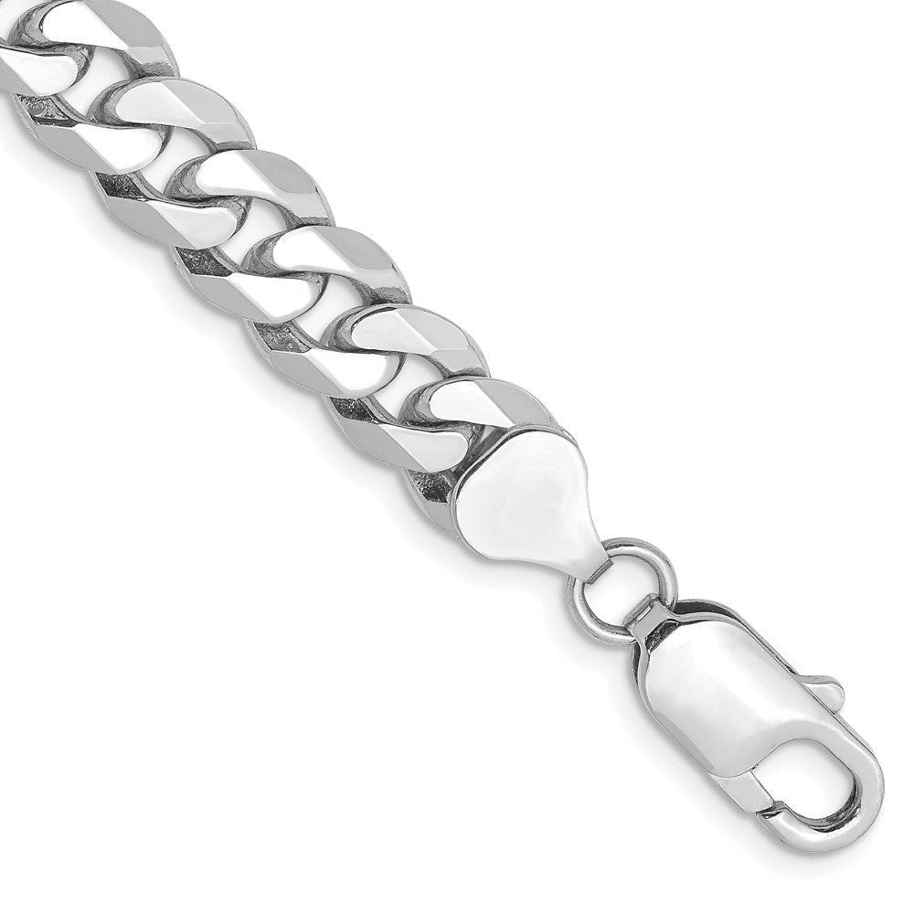 Flat Beveled Curb with Lobster Clasp Bracelet - WBC