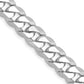 Flat Beveled Curb with Lobster Clasp Chain - WBC