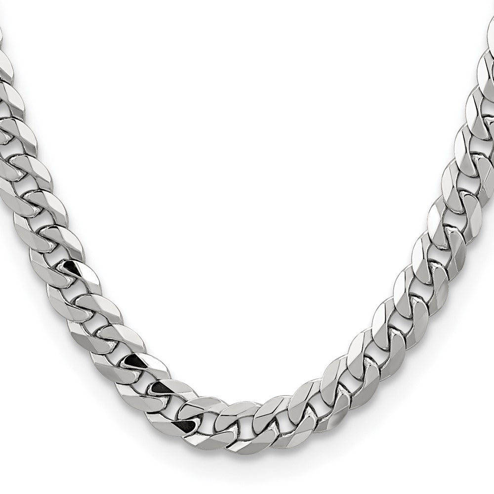 Flat Beveled Curb with Lobster Clasp Chain - WBC