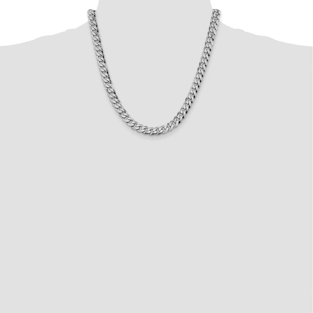 Flat Beveled Curb with Lobster Clasp Chain - WBC